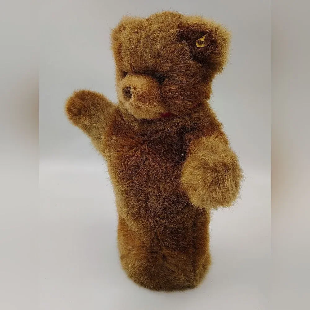 Steiff Vintage Brown Teddy Bear Hand Puppet Puppet - Picture 3 of 13